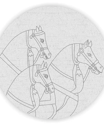 Horse Pre-Marked Canvas