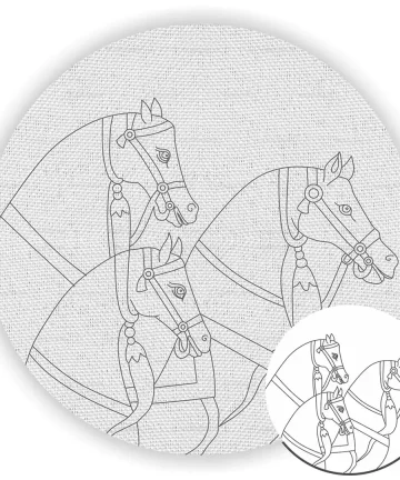 Horse Pre-Marked Canvas