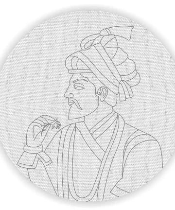 Rajasthani Man Pre-Marked Canvas