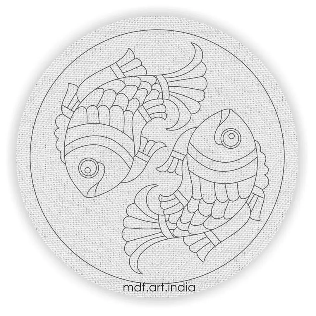 Fish Mandala Pre Marked Canvas Fish Mandala Pre Marked Canvas