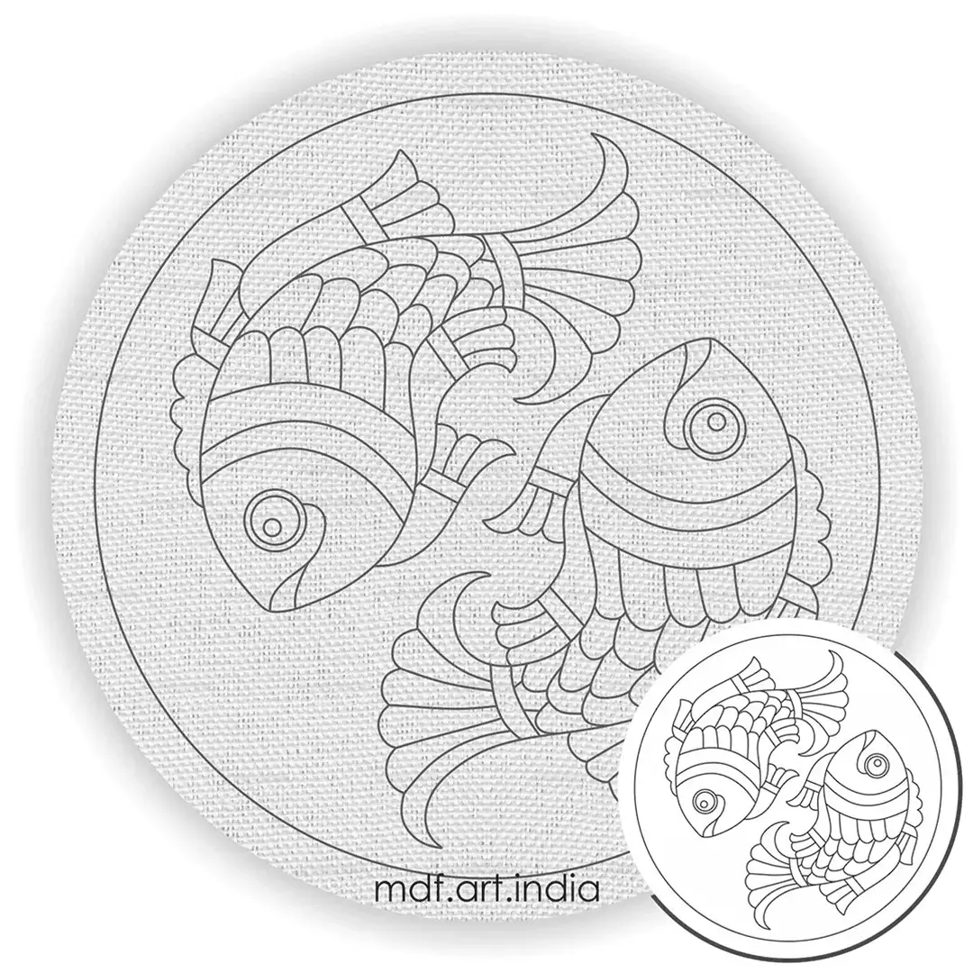 Fish Mandala Pre Marked Canvas Fish Mandala Pre Marked Canvas