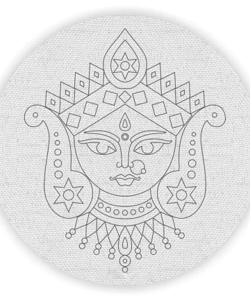Durga Maa Pre Marked Canvas