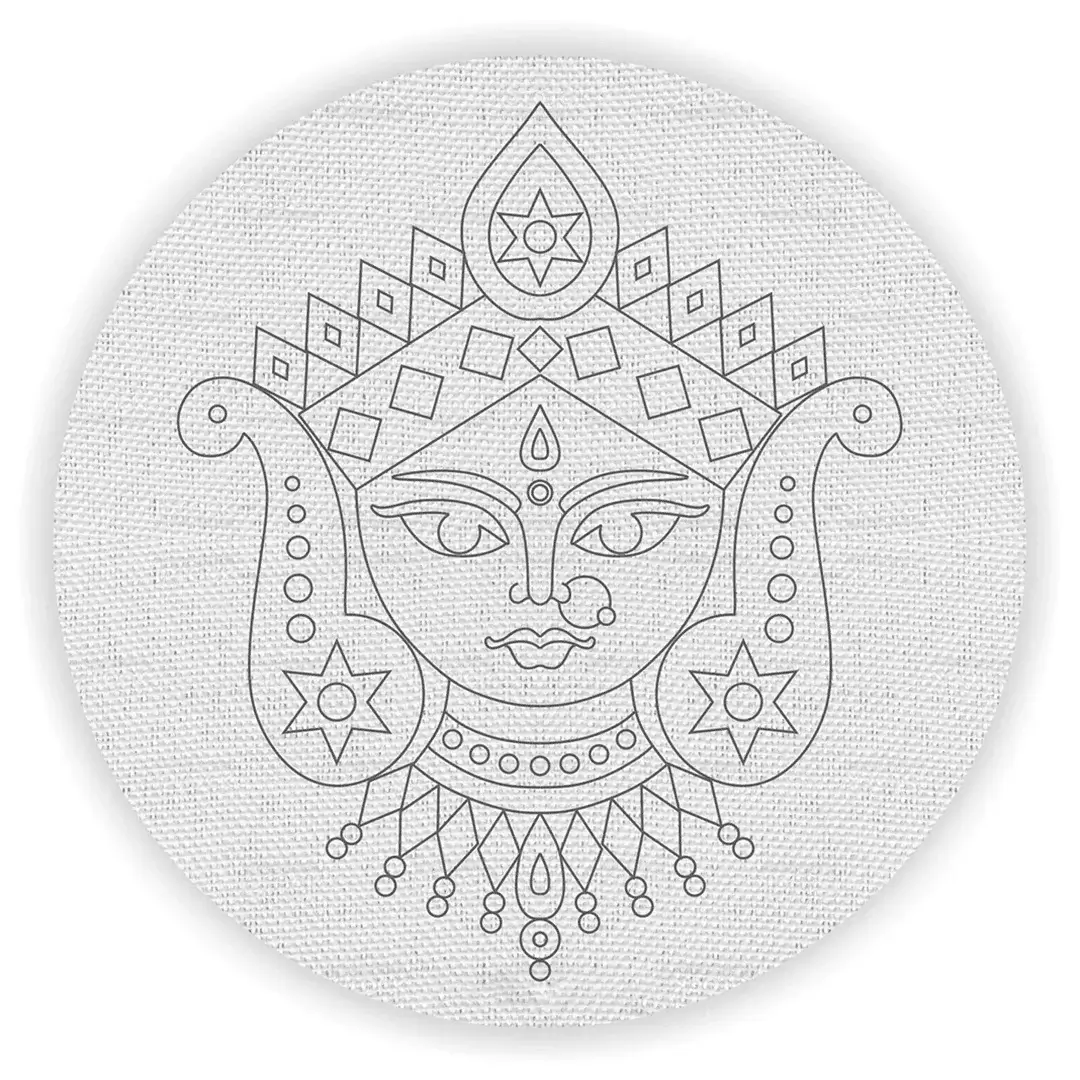 Durga Maa Pre Marked Canvas Durga Maa Pre Marked Canvas
