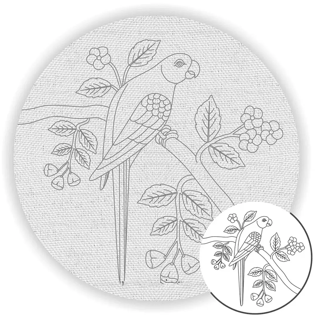 Parrot Pre-Marked Canvas