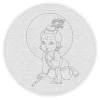 Little Krishna Pre-Marked Canvas Little Krishna Pre-Marked Canvas