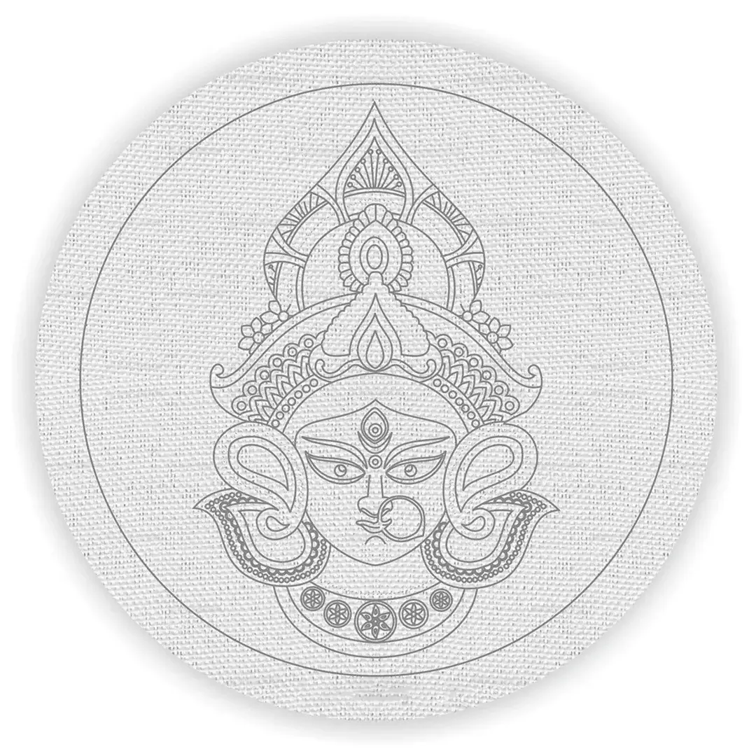 Pre Marked Canvas Base Durga Maa