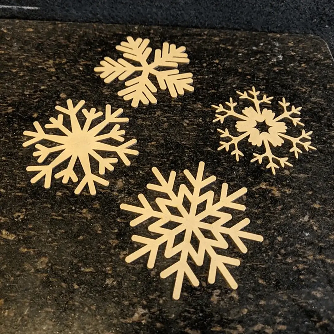 MDF Snow Flake Cutouts