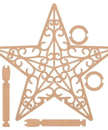 Designer MDF Star Cutout