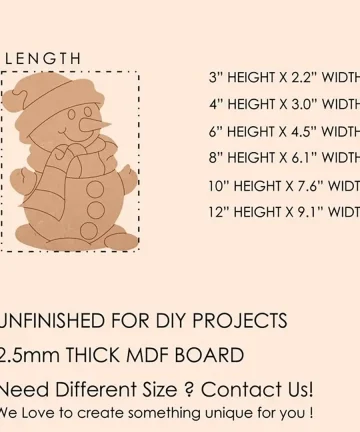 MDF Snow Man Cutout
