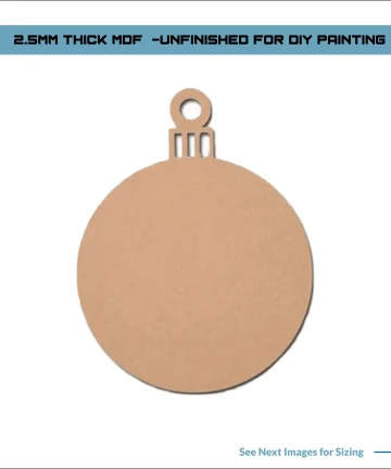 MDF Christmas Blank Bauble
