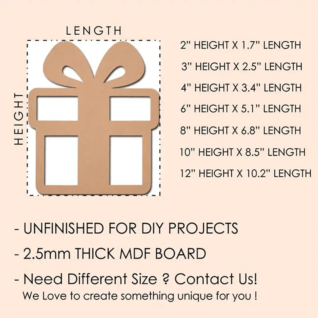 MDF Christmas Gift Cutout