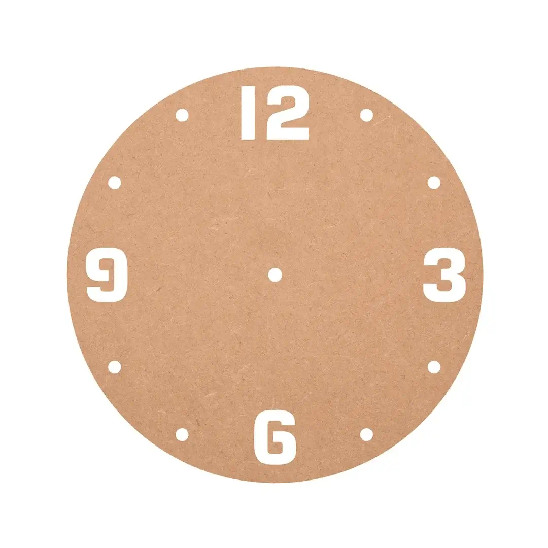 MDF Designer Cut Clock Base MDF Designer Cut Clock Base