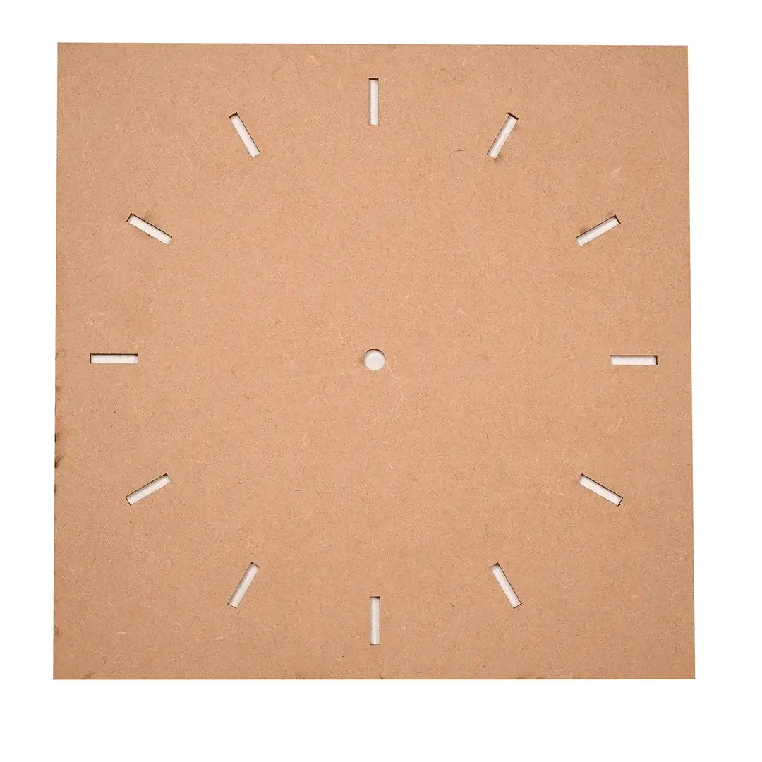 MDF Square Shape Line Cut Clock Base MDF Square Shape Line Cut Clock Base