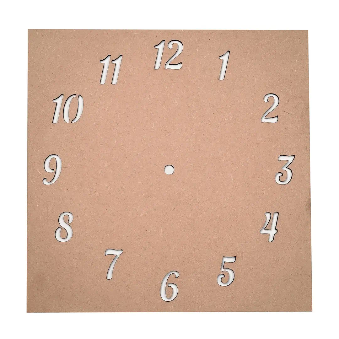 MDF Square Number Clock Base MDF Square Number Clock Base