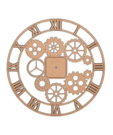 MDF Round Gear Clock Base