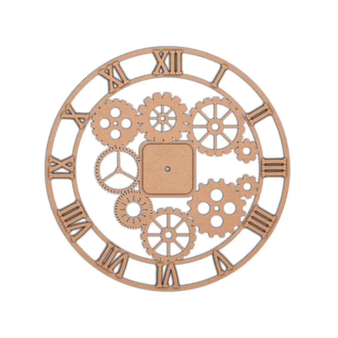 MDF Round Gear Clock Base MDF Round Gear Clock Base