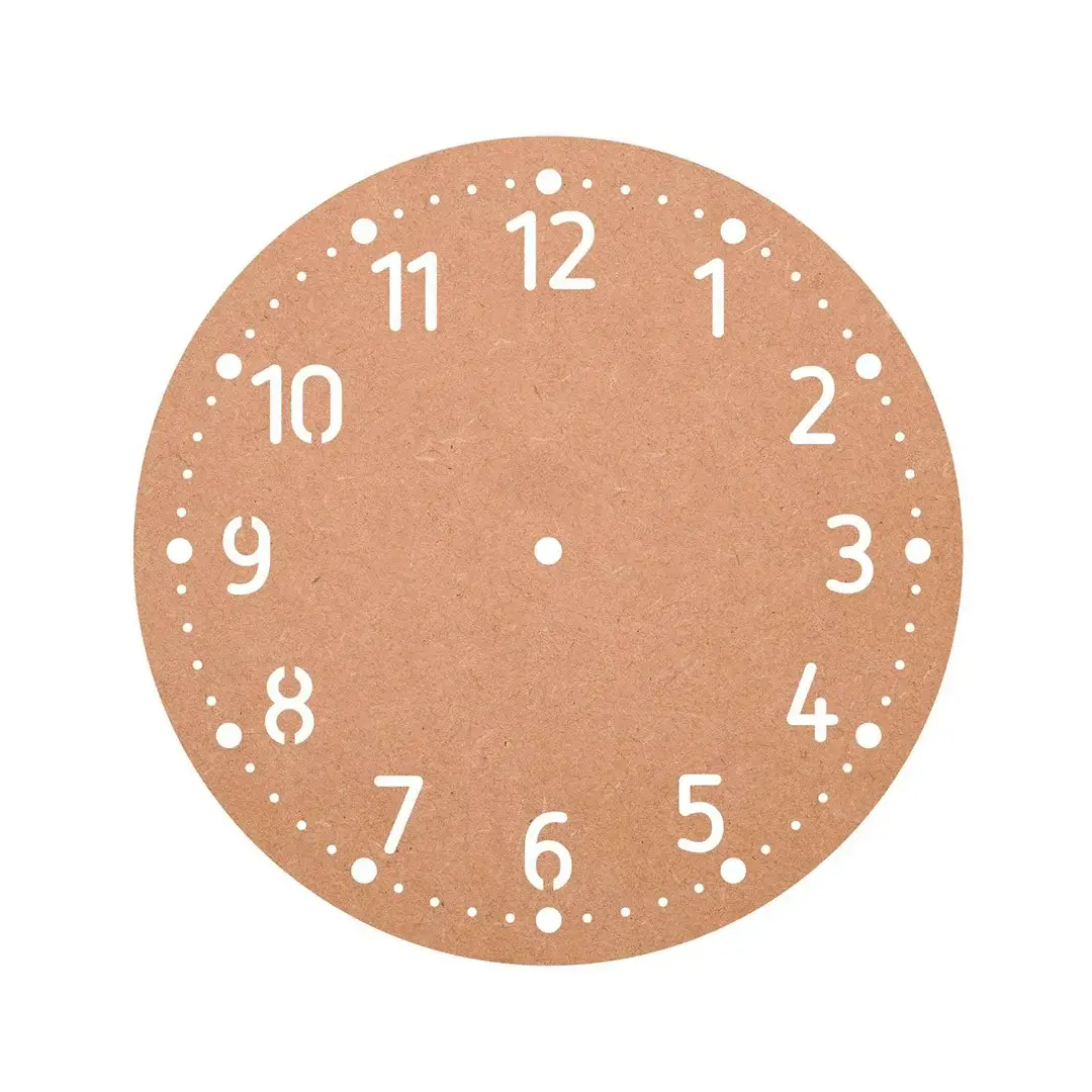 MDF Simple Designer Cut Clock Base MDF Simple Designer Cut Clock Base
