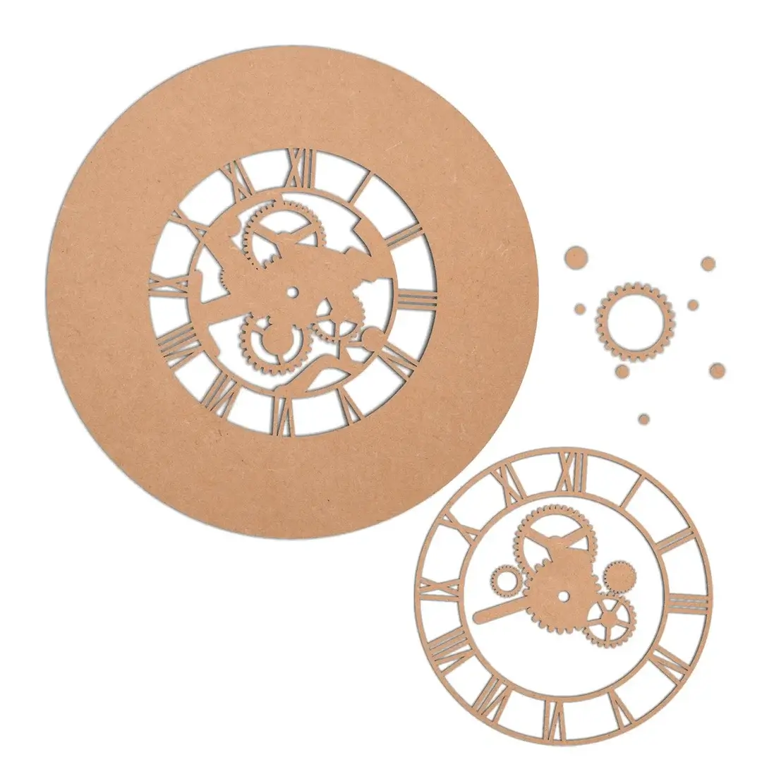 MDF Round Gear Clock Base MDF Round Gear Clock Base