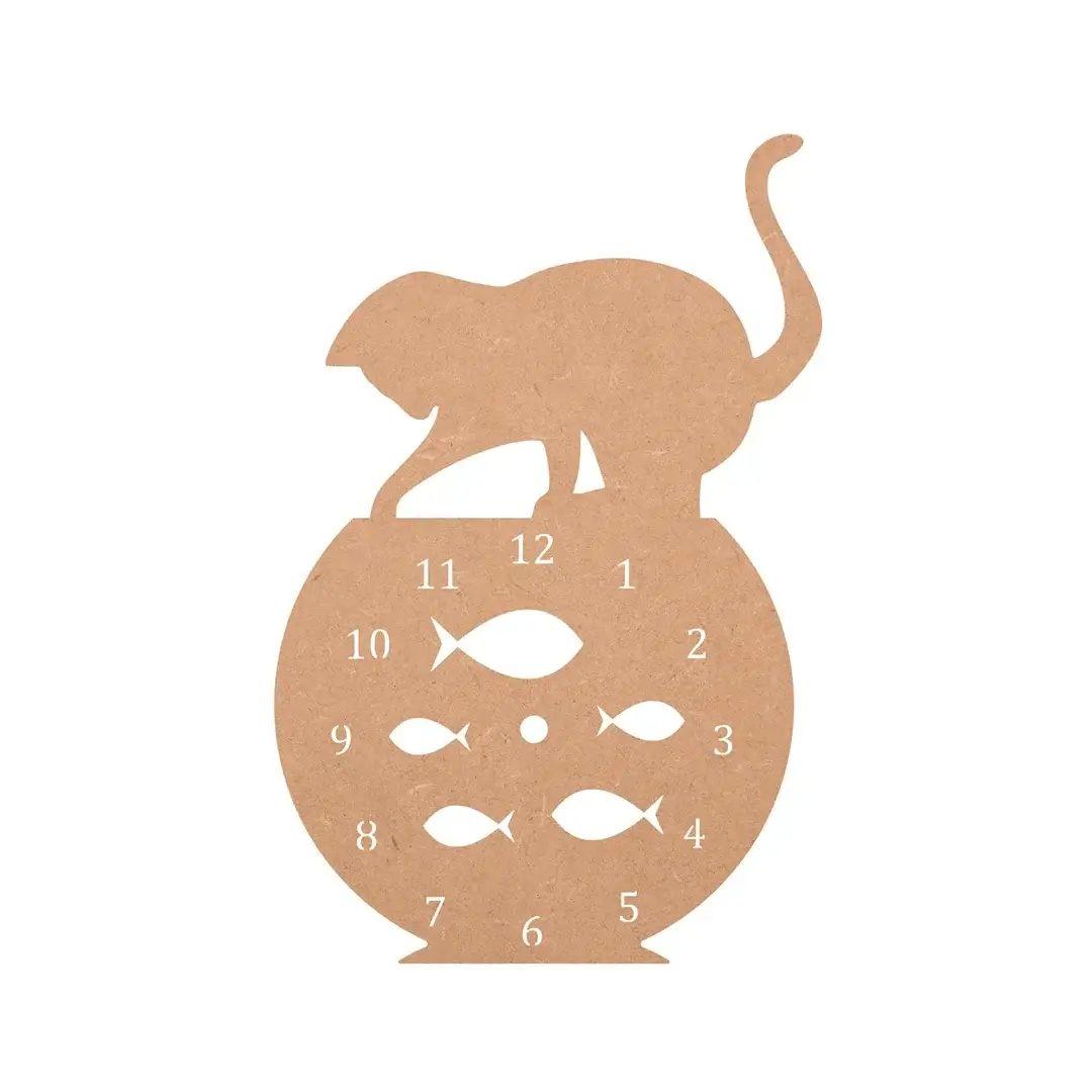 MDF Designer Cut Clock Base MDF Designer Cut Clock Base