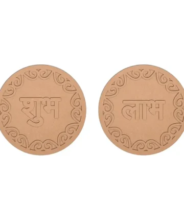 MDF Round Shubh Labh Cutouts