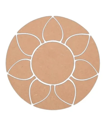 Floral Design MDF Rangoli Cutouts
