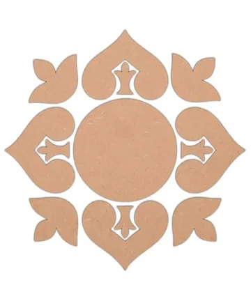 MDF Floral & Leaf Design Rangoli Cutouts