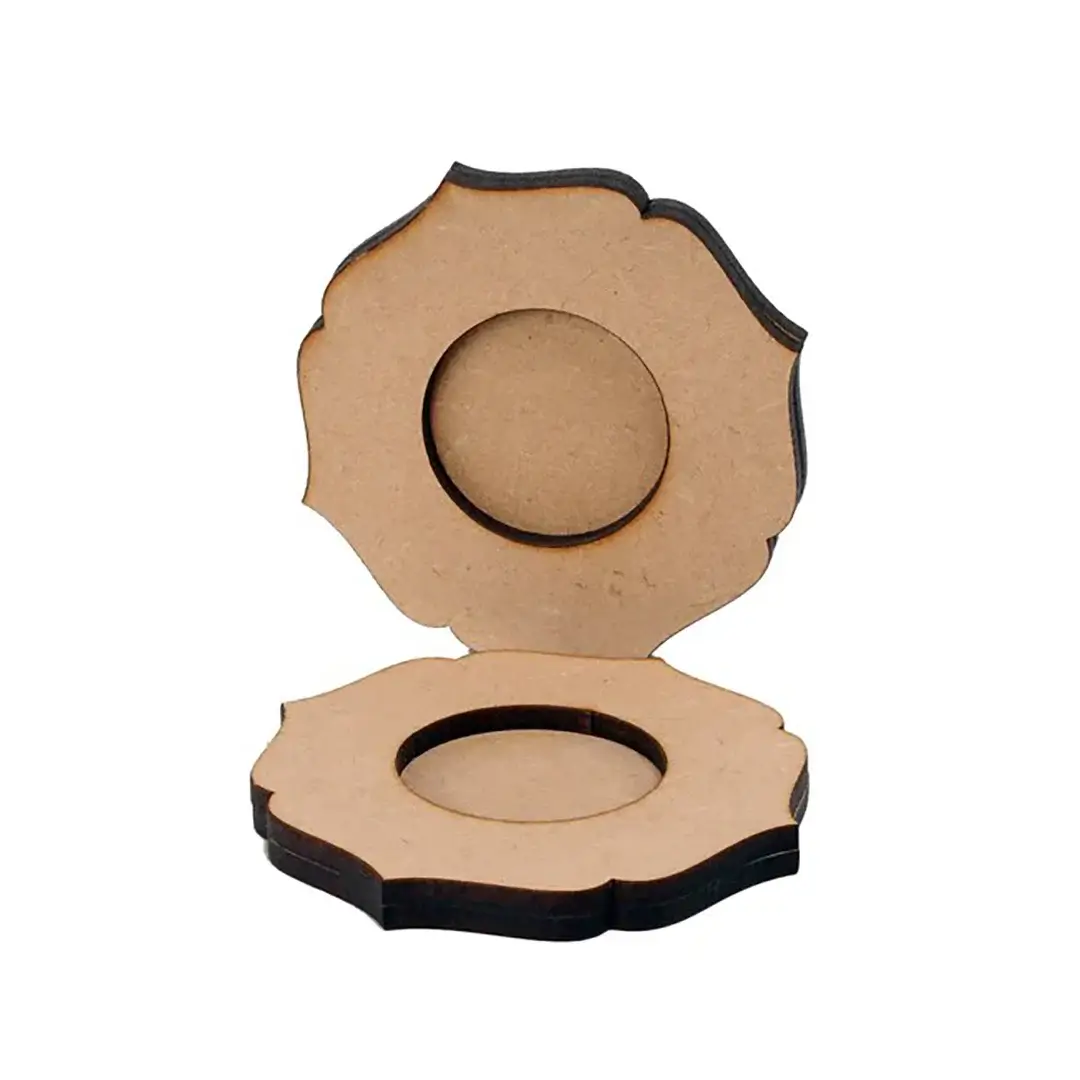 Lotus Shape MDF Tea Light Holder