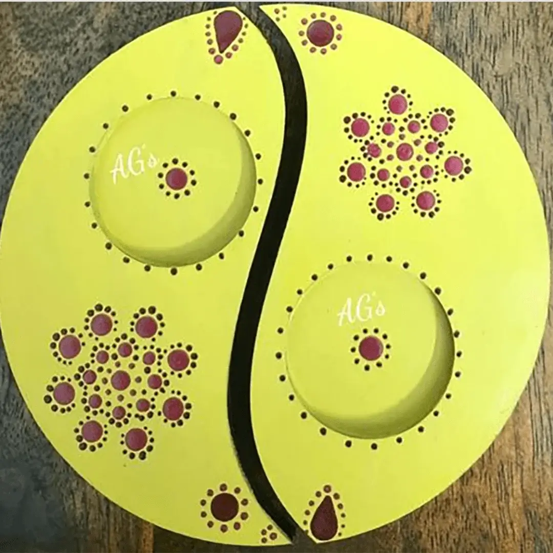 Ying Yang MDF Tea Light Holder