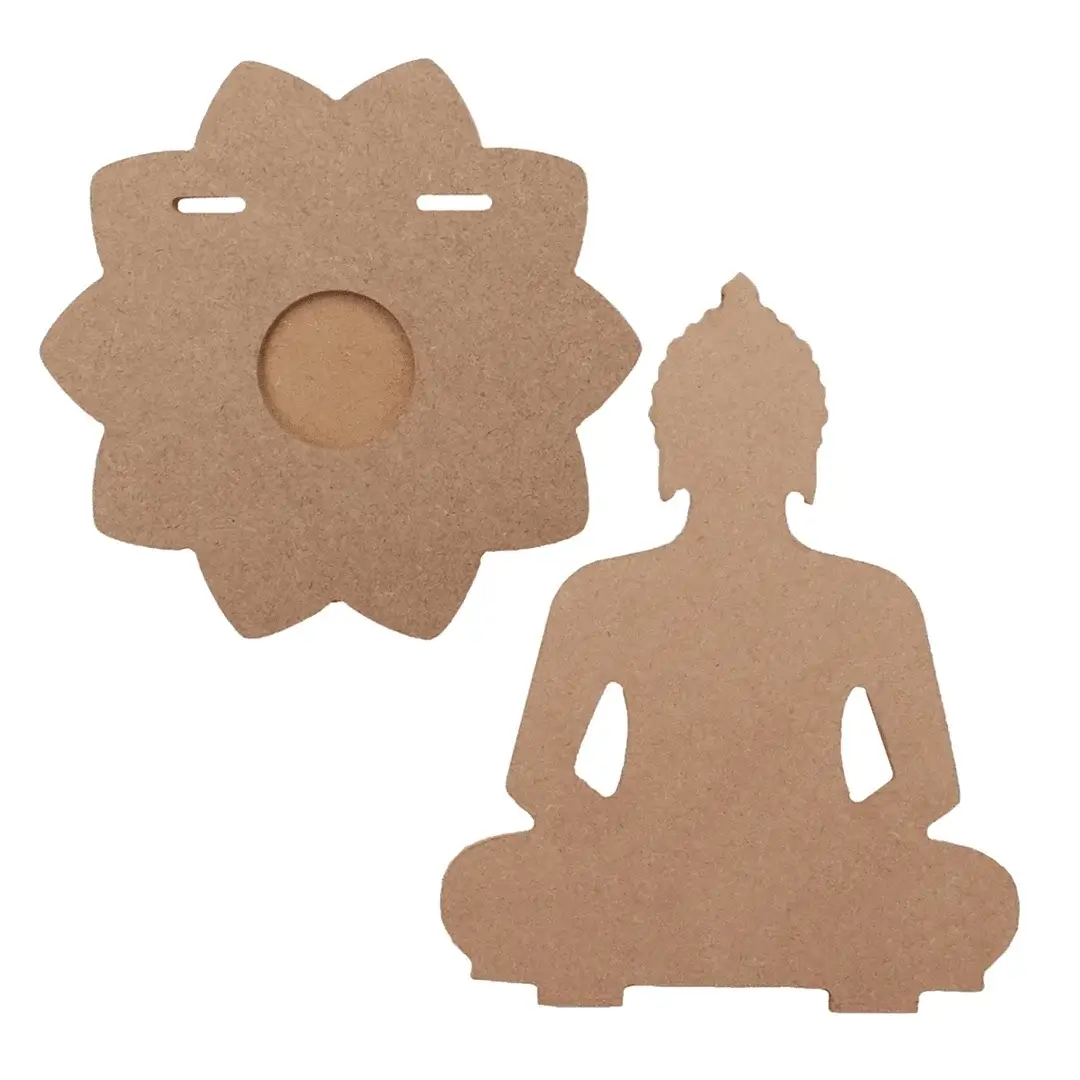 MDF Meditating Buddha With T-Light Candle Holder