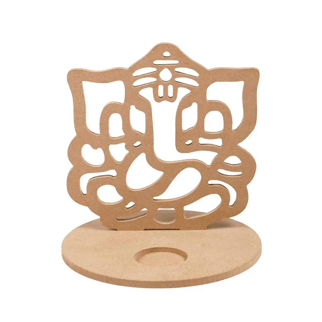 MDF Ganpti With T-Light Candle Holder