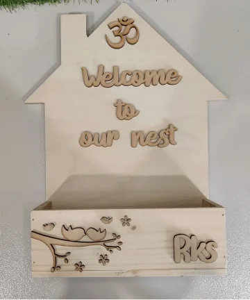 Designer Wooden Door Name Plate