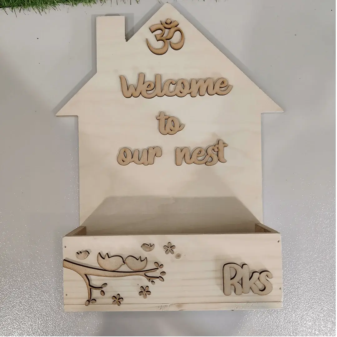 Designer Wooden Door Name Plate