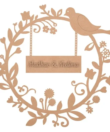 Wooden Name Plate for Home