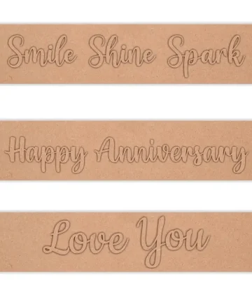 Text Rectangle MDF Name Plate