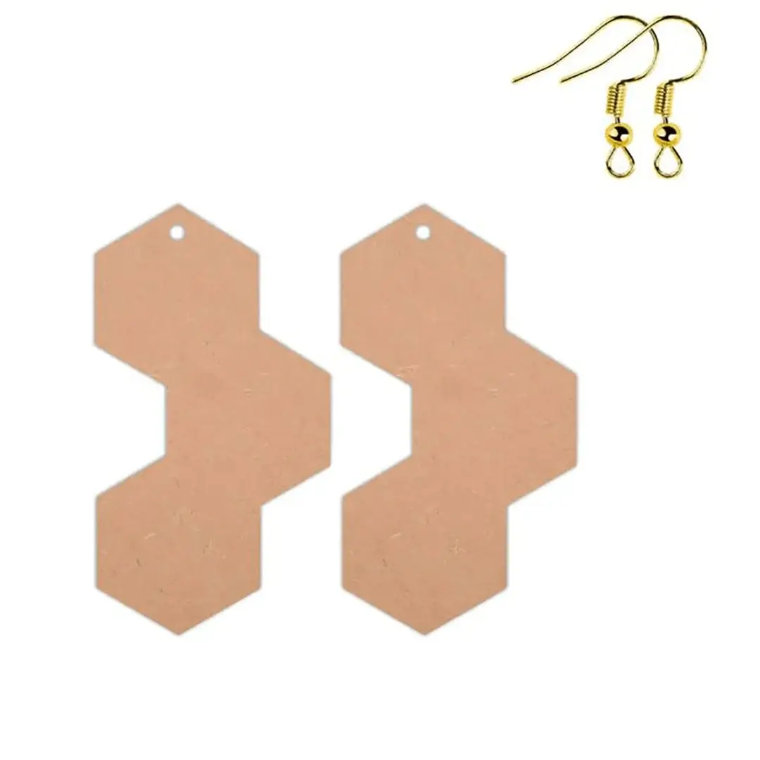Hexagon Geometric DIY Earring Base Hexagon Geometric DIY Earring Base