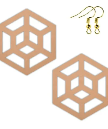 Hexagon Geometric DIY Earrings Base