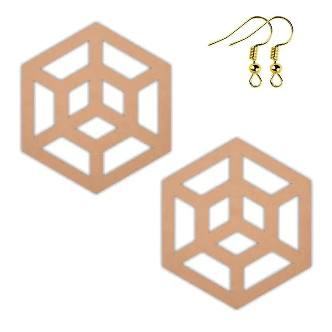 Hexagon Geometric DIY Earrings Base Hexagon Geometric DIY Earrings Base