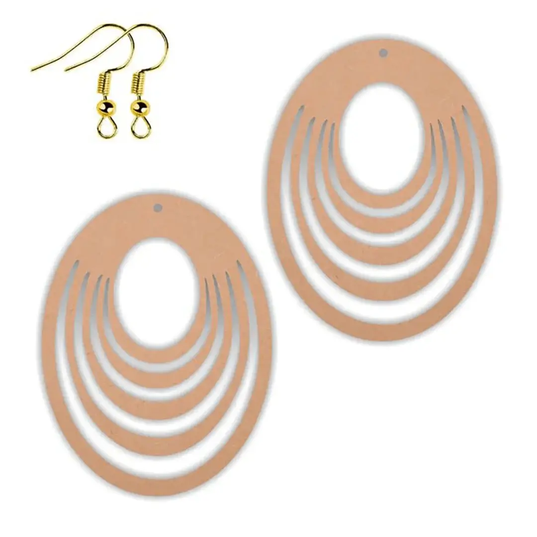 MDF Oval Shape Earring Base MDF Oval Shape Earring Base