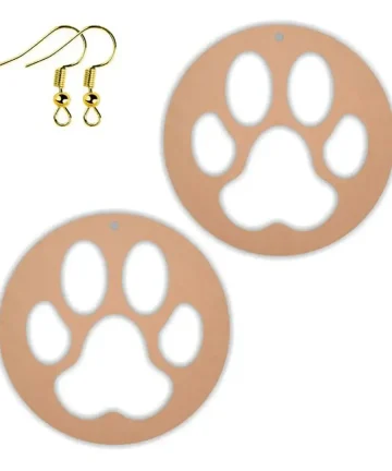 MDF Paw Shape Earring Base