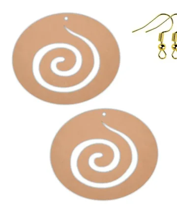 Round Designer MDF Earring Base