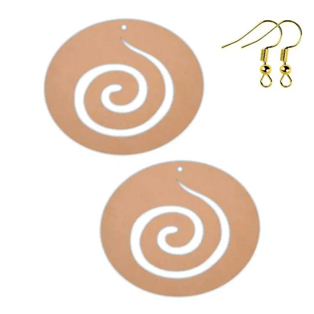 Round Designer MDF Earring Base Round Designer MDF Earring Base