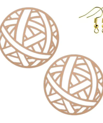 Round MDF Earring Design