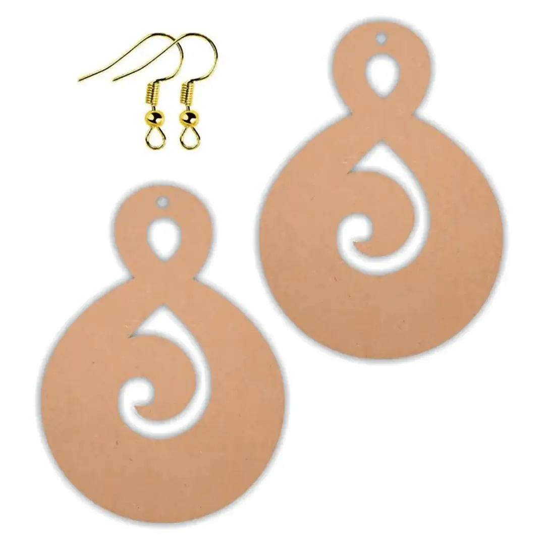 MDF Designer Earring Base MDF Designer Earring Base