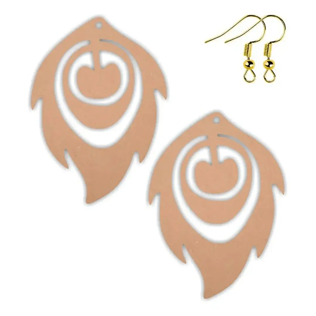 MDF Fether Earring Base MDF Fether Earring Base