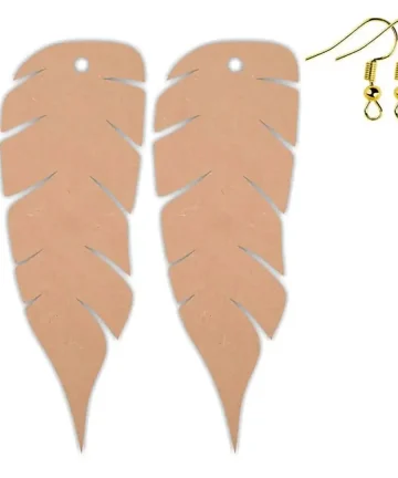 MDF Leaf Earring Base