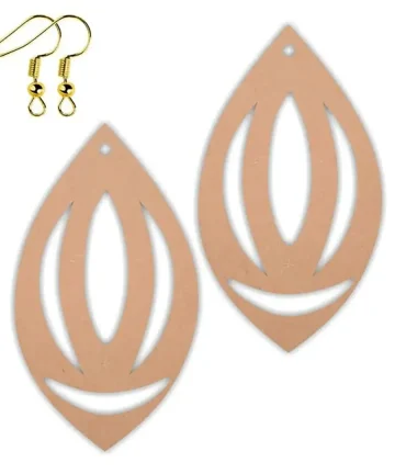 Leaf MDF Earrings Base