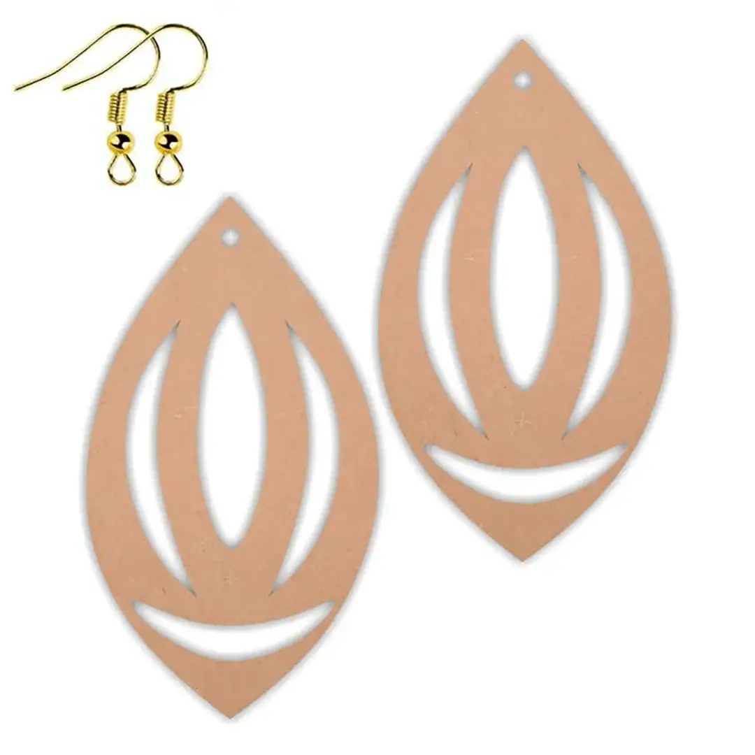 Leaf MDF Earrings Base Leaf MDF Earrings Base