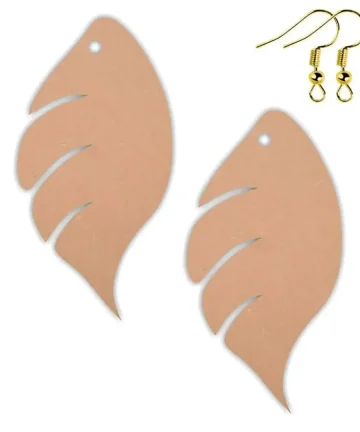 MDF Leaf Shape Earring Base