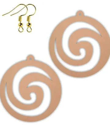 Round Designer MDF Earrings Base
