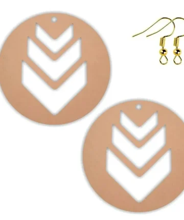 MDF Round Earrings Base